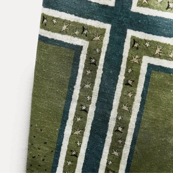 ZARA ZW COLLECTION PRINTED ASYMMETRIC LINEN DRESS - Picture 10 of 13